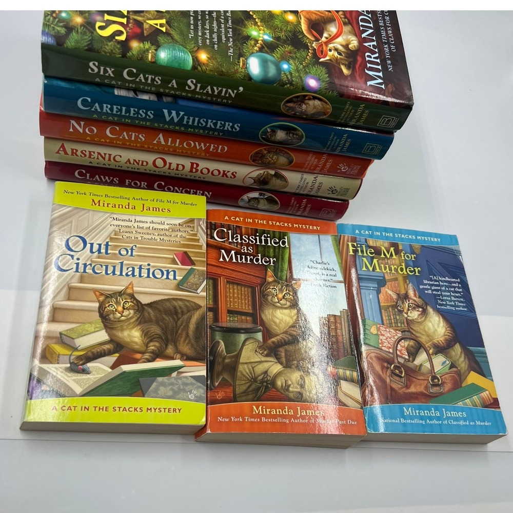 Miranda James Cat in the Stack Series Book Lot 5 HB 3 PB Very Good 8 Total - Picture 2 of 5